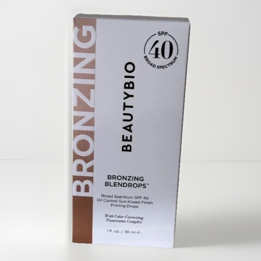 NIB BEAUTYBIO : Bronzing Blendrops SPF 40 Priming Drops - 1 fl. oz.   EXP 5/26